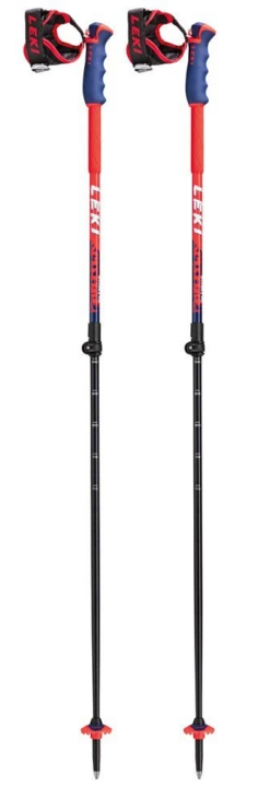 Leki Leki Spitfire Vario S Rouge-bleu-noir Bâtons Alpin Sr