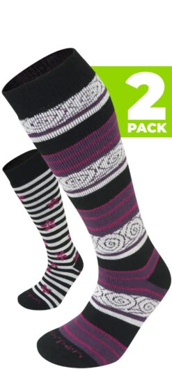 LORPEN Lorpen 2-pack 5812 Chaussettes Femme Mauve